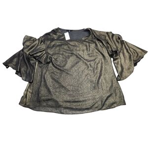 Lane bryant NWT gold metallic blouse. Size 22/24